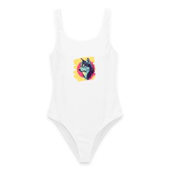 Rauque - Maillot de bain femme - blanc - Devant - AI Model Female 172 dark (172cm)