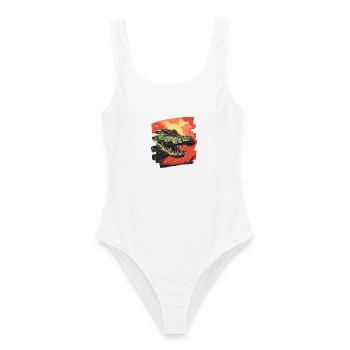 Crocodile - Maillot de bain femme - blanc - Devant - AI Model Female 172 dark (172cm)