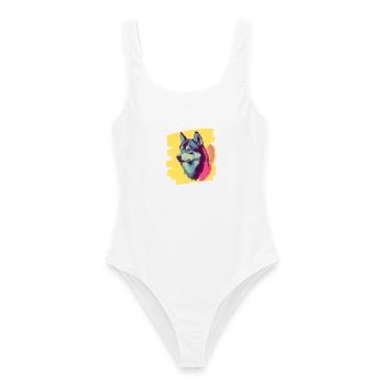 Rauque - Maillot de bain femme - blanc - Devant - AI Model Female 172 dark (172cm)
