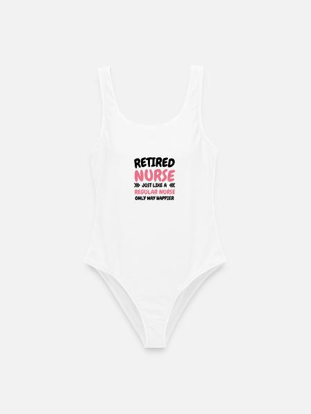 Retired Nurse Humor Nurse Retirement - Frauen Badeanzug - Weiß