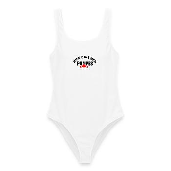 Bien dans mes Pompes - Maillot de bain femme - blanc - Devant - AI Model Female 172 dark (172cm)