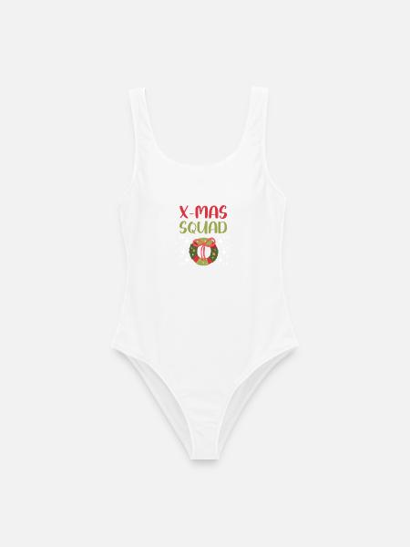 X-Mas Squad - Frauen Badeanzug - Weiß