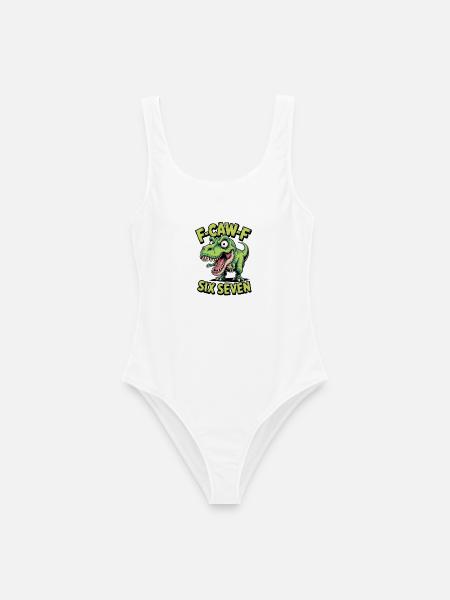 F Caw F Six Seven Dino Tee - Frauen Badeanzug - Weiß
