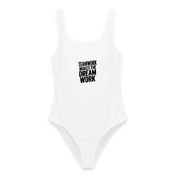 Le travail d’équipe fait fonctionner le rêve - Maillot de bain femme - blanc - Devant - AI Model Female 172 dark (172cm)