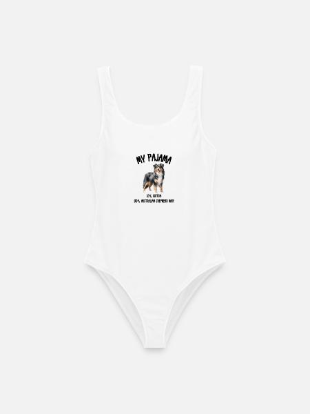 Australian Shepherd Pyjama - Frauen Badeanzug - Weiß