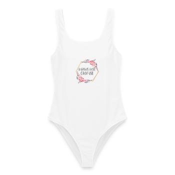 Best Chemist – Chemikerin Geschenk - Frauen Badeanzug - Weiß - Vorne - AI Model Female 172 dark (172cm)