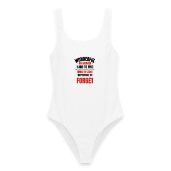 Cadeau d’adieu collègue - Maillot de bain femme - blanc - Devant - AI Model Female 172 dark (172cm)