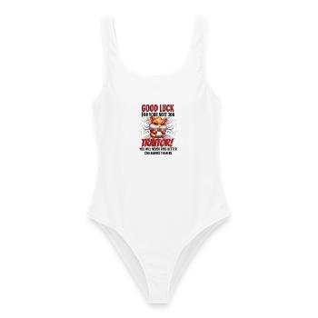Funny Farewell Coworker - Women's Swimsuit - white - Front - AI Model Female 172 dark (172cm)