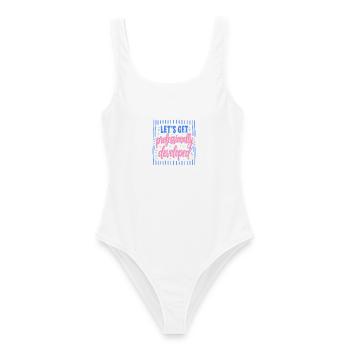 Let's professionally developed - Women's Swimsuit - white - Front - AI Model Female 172 dark (172cm)