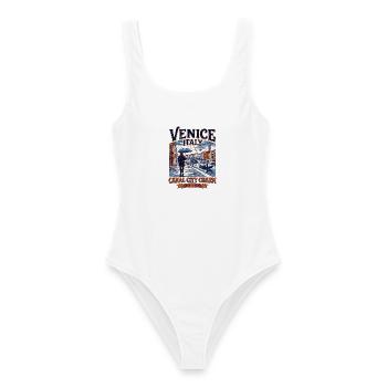 Venice Italy Canal City Charm Rainy Day - Frauen Badeanzug - Weiß - Vorne - AI Model Female 172 dark (172cm)