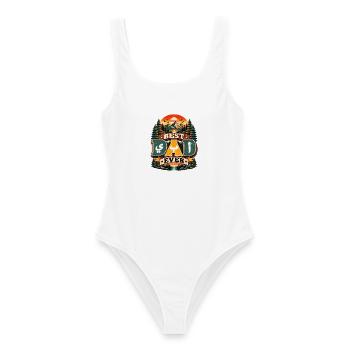 Vintage Baba Arabische Kalligraphie Bester Papa - Frauen Badeanzug - Weiß - Vorne - AI Model Female 172 dark (172cm)