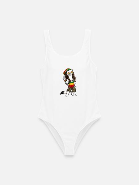 Hermine-Reggae - Frauen Badeanzug - Weiß
