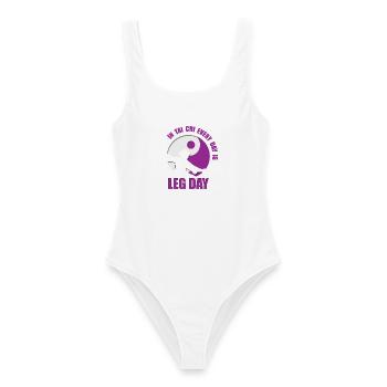 Qigong Qi Gong Tai Chi Chigong - Frauen Badeanzug - Weiß - Vorne - AI Model Female 172 dark (172cm)