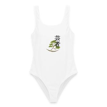 japan Drachen japanisch anime asiatisch - Frauen Badeanzug - Weiß - Vorne - AI Model Female 172 dark (172cm)