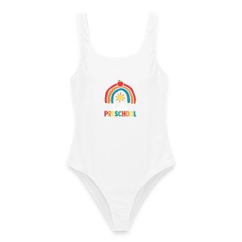 Hello Preschool Rainbow Back To School Cute Studen - Frauen Badeanzug - Weiß - Vorne - AI Model Female 172 dark (172cm)