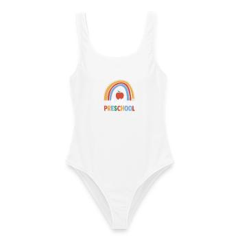 Hello Preschool Rainbow Back To School Cute Studen - Frauen Badeanzug - Weiß - Vorne - AI Model Female 172 dark (172cm)