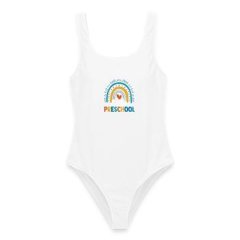 Hello Preschool Rainbow Back To School Cute Studen - Frauen Badeanzug - Weiß - Vorne - AI Model Female 172 dark (172cm)
