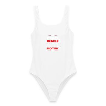 BEAGLE - Frauen Badeanzug - Weiß - Vorne - AI Model Female 172 dark (172cm)