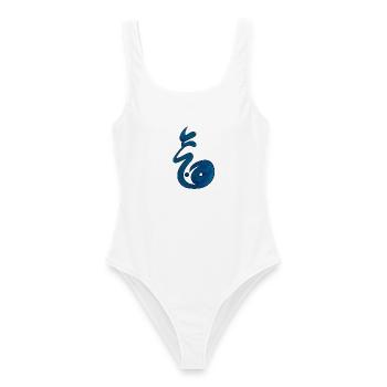 Ying yang - Frauen Badeanzug - Weiß - Vorne - AI Model Female 172 dark (172cm)