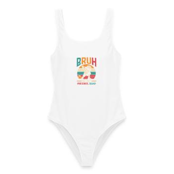 Bruh We Out Preschool Squad Graduation Student - Frauen Badeanzug - Weiß - Vorne - AI Model Female 172 dark (172cm)