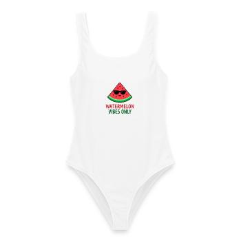 Nur Watermelon Vibes – Süßes Sommerfruchtdesign - Frauen Badeanzug - Weiß - Vorne - AI Model Female 172 dark (172cm)