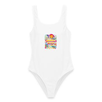 Myrtle Beach Neon Graffiti Strand - Frauen Badeanzug - Weiß - Vorne - AI Model Female 172 dark (172cm)