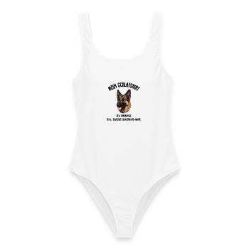 Schäferhund Schlafshirt Treu - Frauen Badeanzug - Weiß - Vorne - AI Model Female 172 dark (172cm)