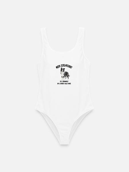 Border Collie Schlafshirt Hütehund - Frauen Badeanzug - Weiß