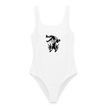Wrestling Ringer Wurf Symbol Schwarz - Frauen Badeanzug - Weiß - Vorne - AI Model Female 172 dark (172cm)