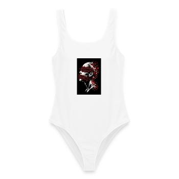 Kollektive Amnesie Schweigen T-Shirt - Frauen Badeanzug - Weiß - Vorne - AI Model Female 172 dark (172cm)