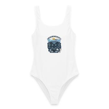 Cockpit Stil Shirt Büro Ohne Decke - Frauen Badeanzug - Weiß - Vorne - AI Model Female 172 dark (172cm)