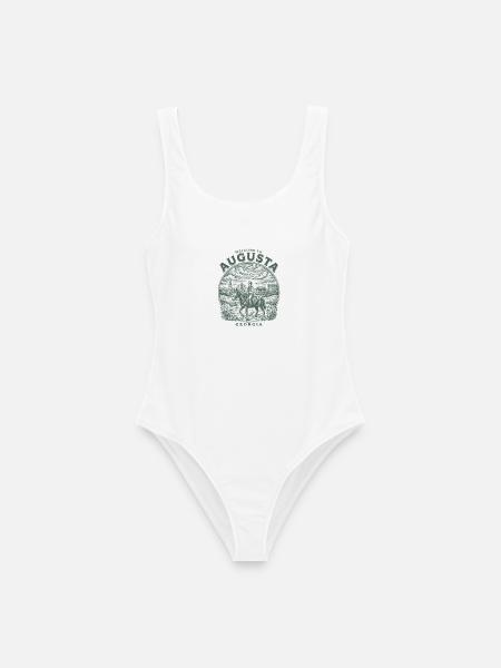 City Welcome To Augusta Georgia Vintage D2034 - Frauen Badeanzug - Weiß