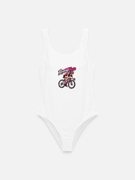 Rennrad Mama Pinkpower Frauen - Frauen Badeanzug - Weiß