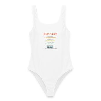 Schornsteinfeger Herren - Frauen Badeanzug - Weiß - Vorne - AI Model Female 172 dark (172cm)