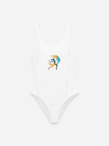 Badmintonspielerin - Frauen Badeanzug - Weiß