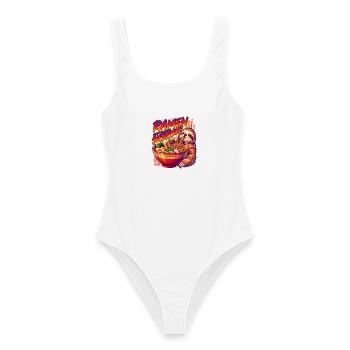 Ramen Entspannung Faultier Nudeln Japan - Frauen Badeanzug - Weiß - Vorne - AI Model Female 172 dark (172cm)