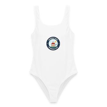 Bobble Hat Schwimmclub, Winter-Wildschwimmen - Frauen Badeanzug - Weiß - Vorne - AI Model Female 172 dark (172cm)