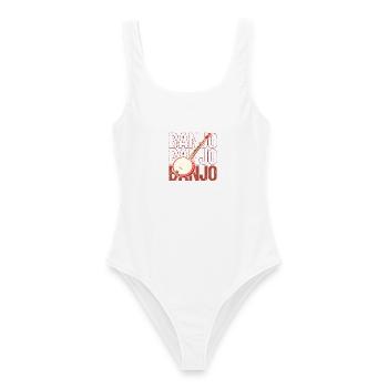Banjo Beat Retro Illustration - Frauen Badeanzug - Weiß - Vorne - AI Model Female 172 dark (172cm)