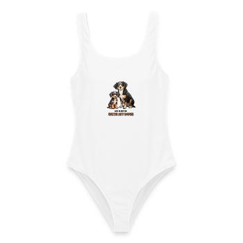 Entlebucher Sennenhund – Hunde Geschenk Idee - Frauen Badeanzug - Weiß - Vorne - AI Model Female 172 dark (172cm)