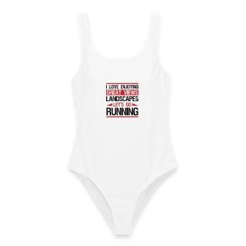 XC Running Gifts - Perfect XC Runner Design Idea - Frauen Badeanzug - Weiß - Vorne - AI Model Female 172 dark (172cm)