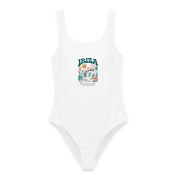 Ibiza Sun Surf 2027 - Frauen Badeanzug - Weiß - Vorne - AI Model Female 172 dark (172cm)