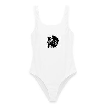 Basketball - Frauen Badeanzug - Weiß - Vorne - AI Model Female 172 dark (172cm)