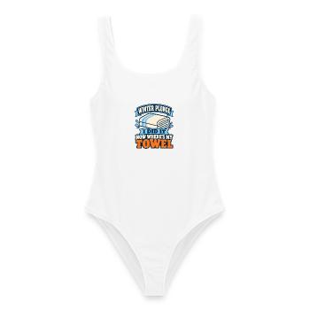 Winter Sprung Kaltwasser-challenge Schwimmfinisher - Frauen Badeanzug - Weiß - Vorne - AI Model Female 172 dark (172cm)