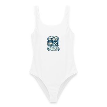 Winter Sprung Kaltwasser-challenge Schwimmfinisher - Frauen Badeanzug - Weiß - Vorne - AI Model Female 172 dark (172cm)