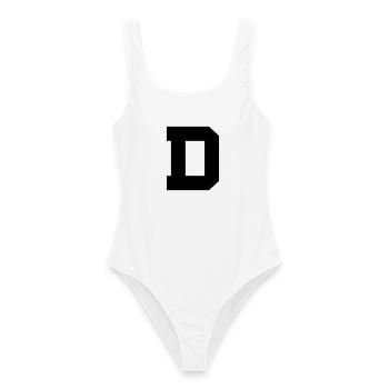D - Frauen Badeanzug - Weiß - Vorne - AI Model Female 172 dark (172cm)