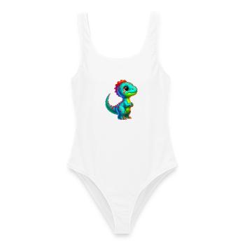 Dinosaur - Women's Swimsuit - white - Front - AI Model Female 172 dark (172cm)