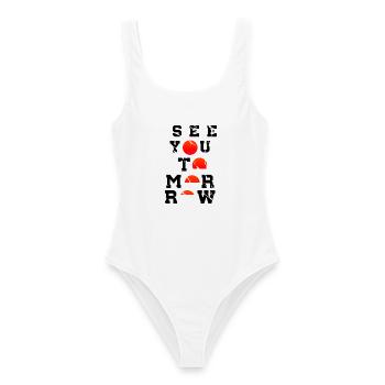 See You Tomorrow Inspiration Art Japon - Maillot de bain femme - blanc - Devant - AI Model Female 172 dark (172cm)