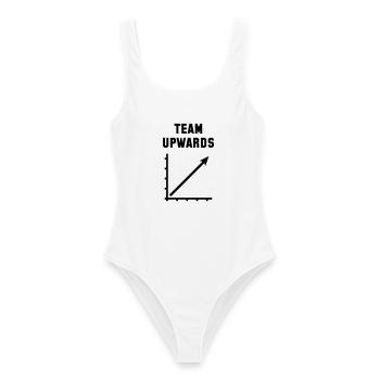 Team Upwards (Success / Progress / Black) - Women's Swimsuit - white - Front - AI Model Female 172 dark (172cm)