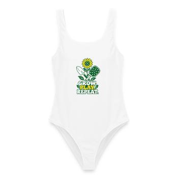 Pickleball Design Sport Fan Trendsport Ballsport - Frauen Badeanzug - Weiß - Vorne - AI Model Female 172 dark (172cm)