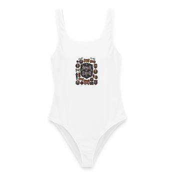 Armor of Sound Patch - Frauen Badeanzug - Weiß - Vorne - AI Model Female 172 dark (172cm)